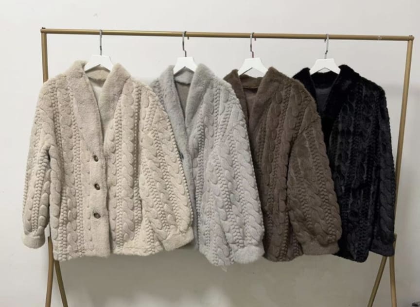 Button Faux Fur Coat
