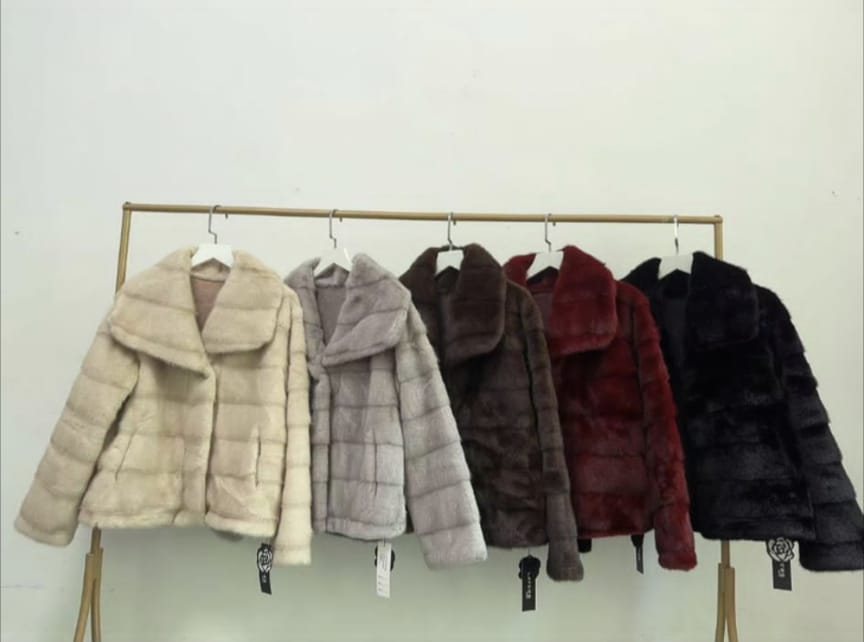 Large Collar Faux Fur Jacket