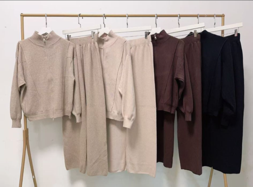 Soft Wool Zip Up Set