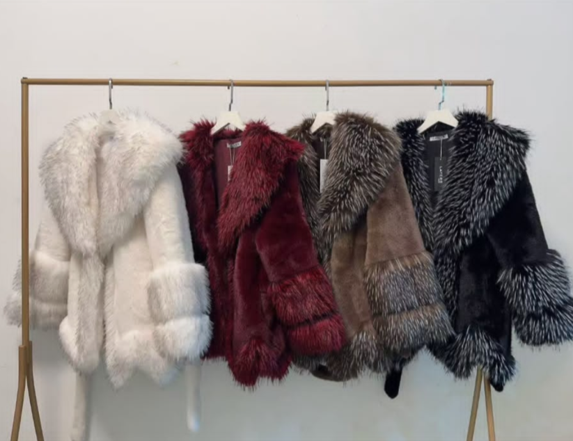 Chunky Fur Sleeve Coat