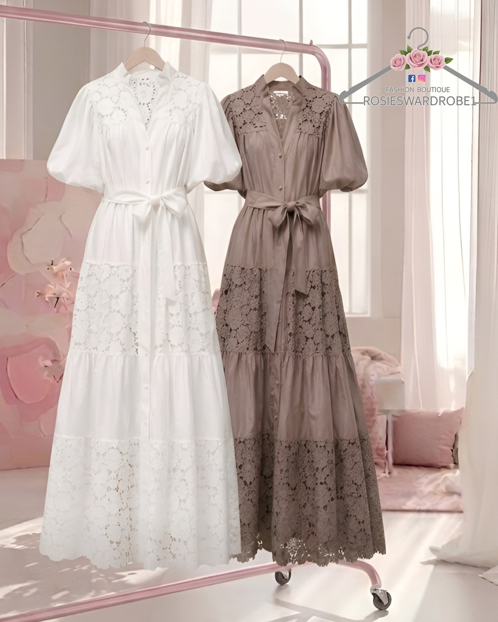 Belted Long Dress