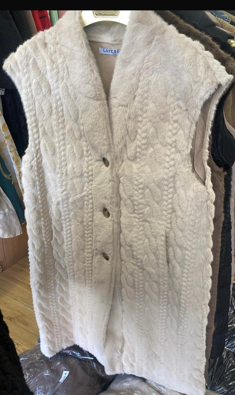Long Faux Fur Gilet