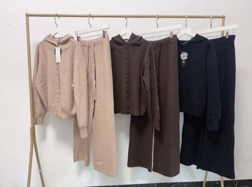 Soft Wool Hoodie Set
