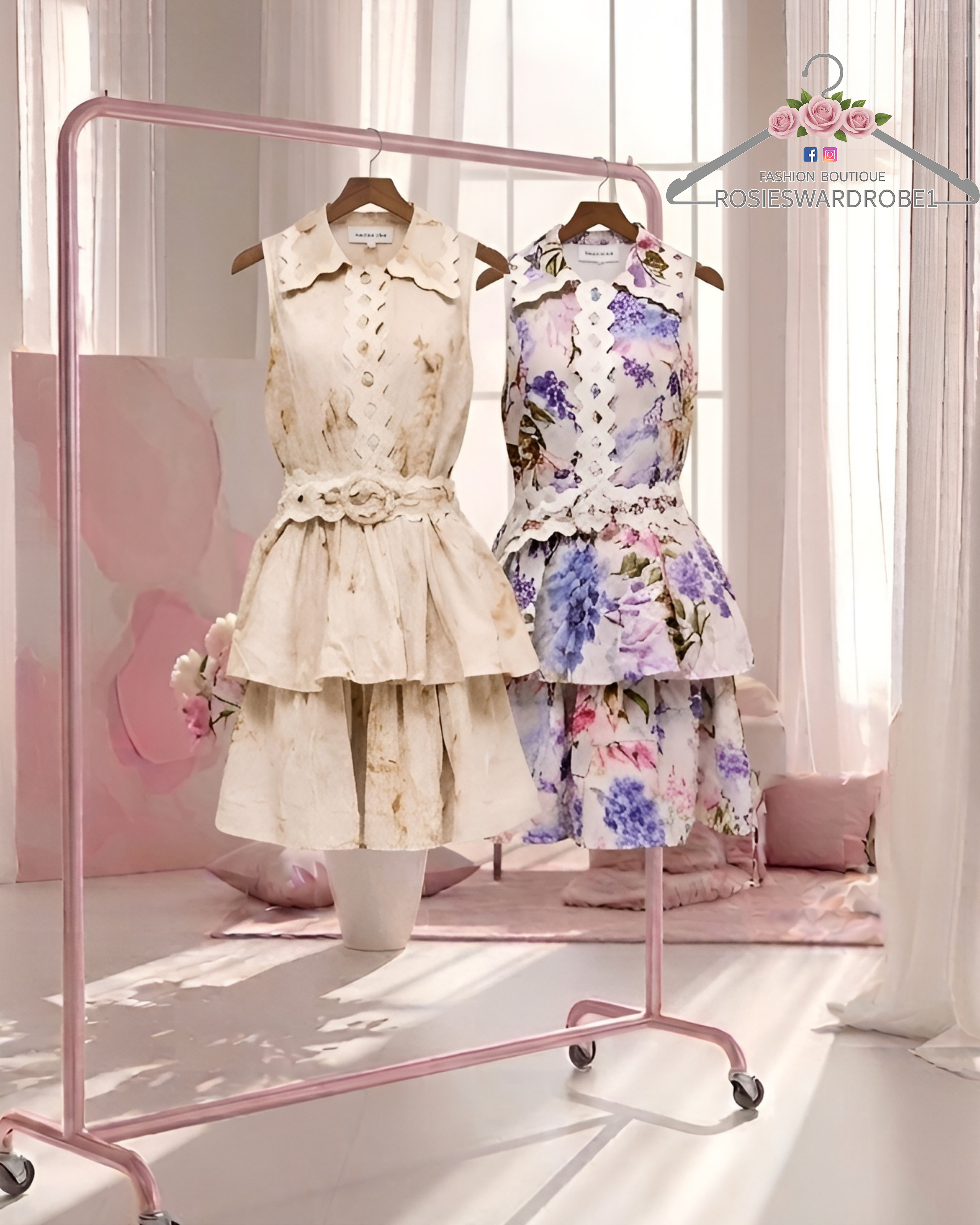 Floral Dress with Belt