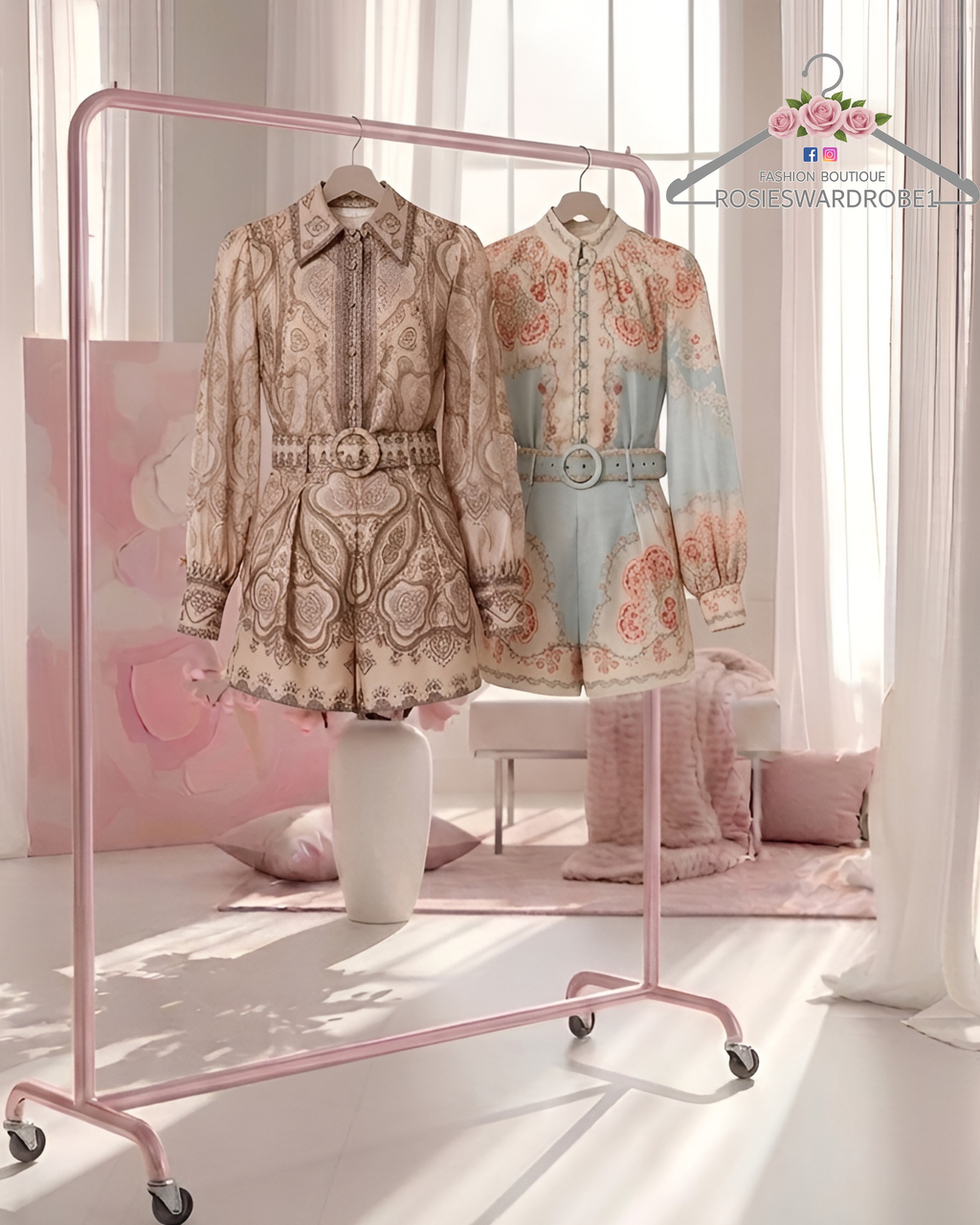 Floral Belted Playsuit