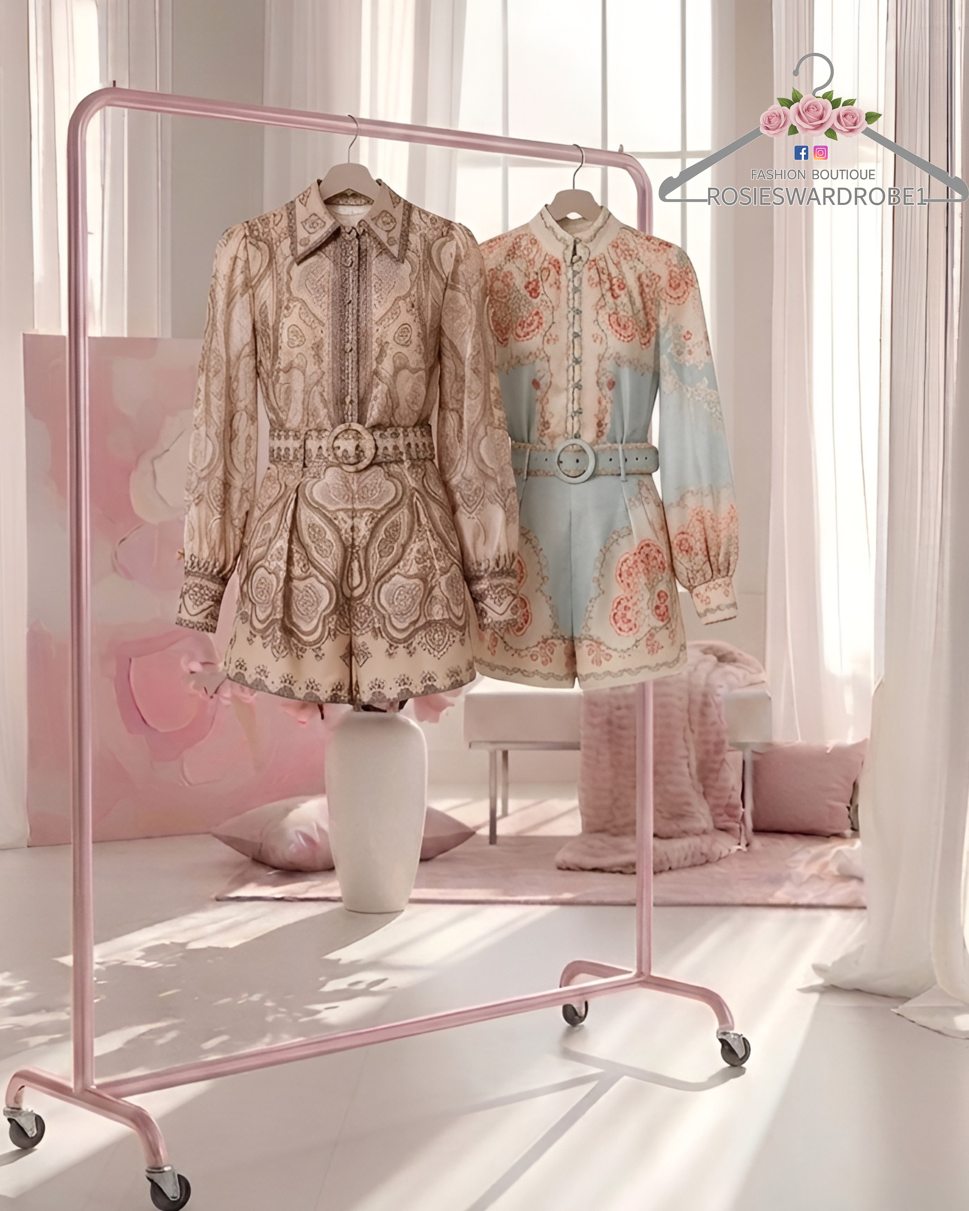Floral Belted Playsuit