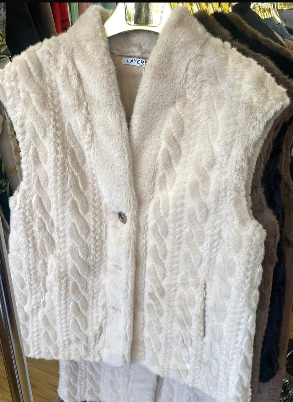 Short Faux Fur Gilet