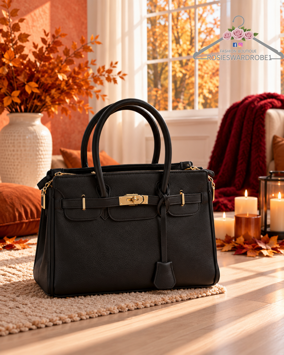 Leatherette Black Bag